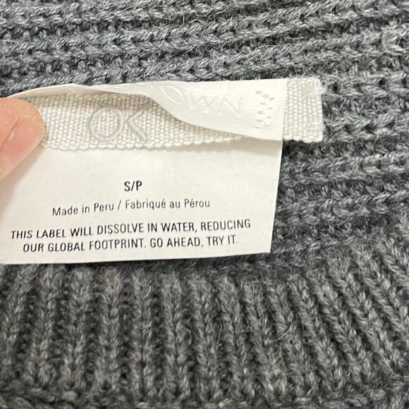 Outerknown Jetlag Cotton Alpaca Crew Neck Sweater Size S Gray Fisherman NWOT - Picture 5 of 7